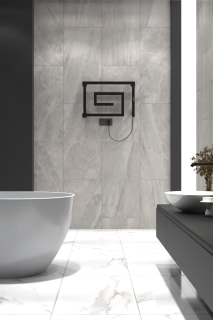 Полотенцесушитель электрический Indigo Lira DGL40-60BRRt 40x60 чёрный муар